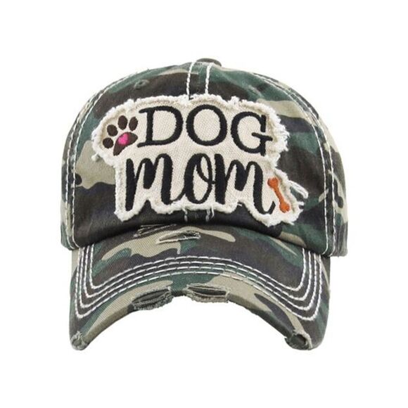 2/$30 Camo Ladies Dog Mom Baseball Cap - Picture 1 of 8